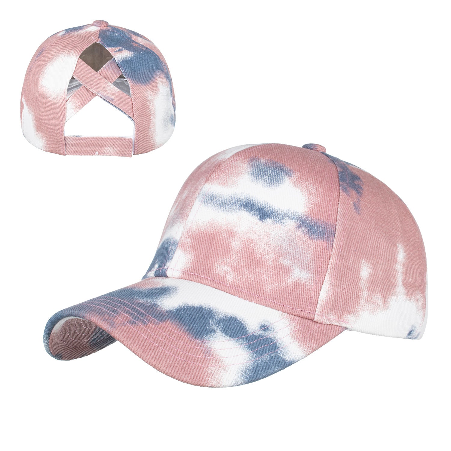 Wholesale Spring and Autumn New Tie-Dye Cross Baseball Cap for Men and Women Couple Cap Casual Trendy Cap B747